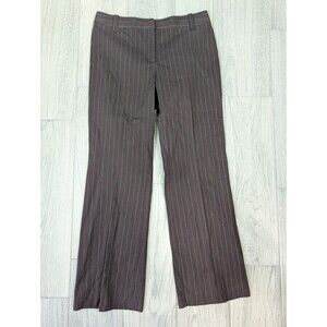 Ann Taylor Loft Brown Pink Stripe Dress Pants‎ 10 33x31